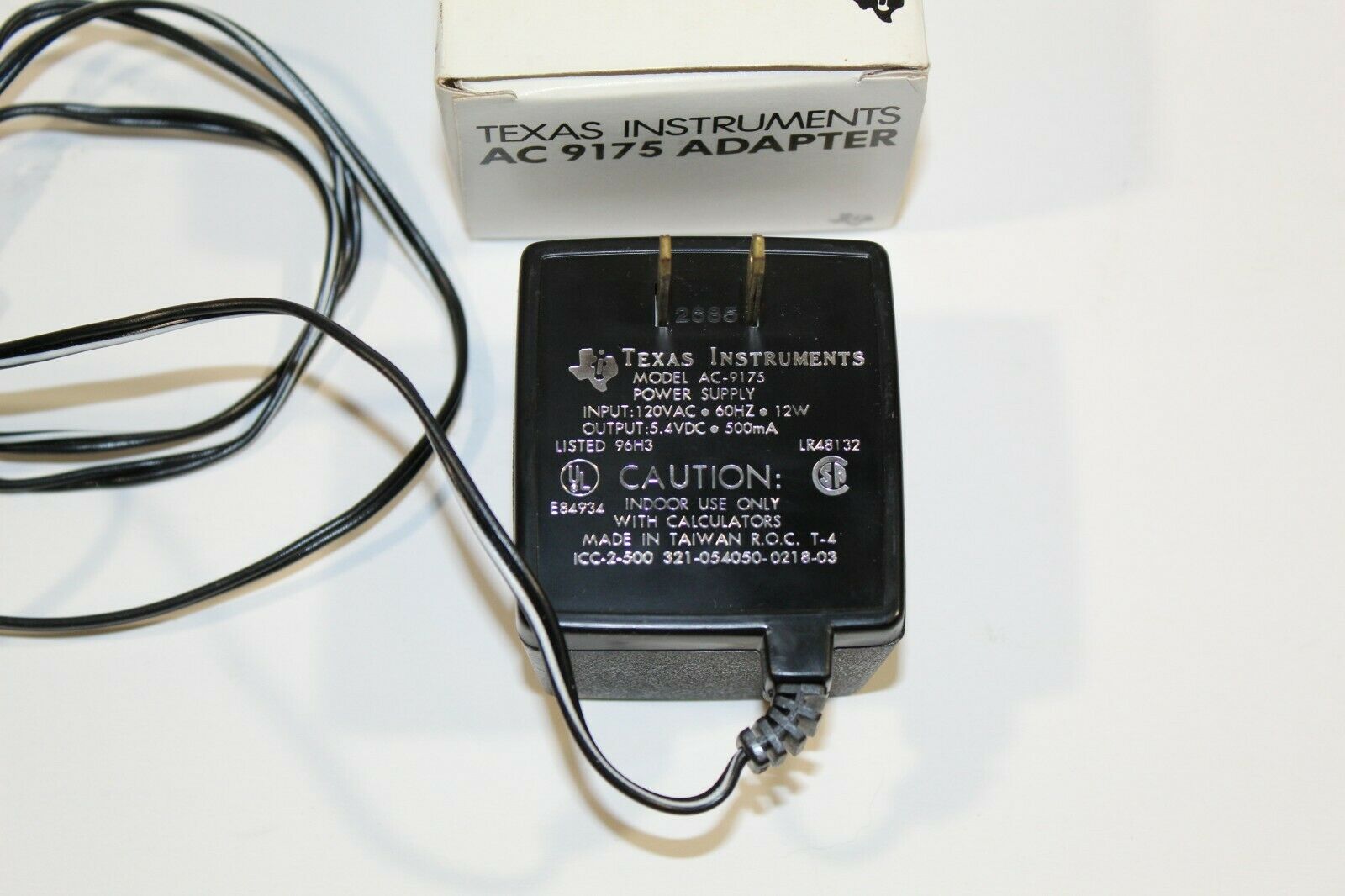 NEW TEXAS INSTRUMENTS AC-9175A AC-9175 5.4VDC 500mA AC DC WALL WART POWER SUPPLY ADAPTER CORD - Click Image to Close